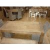 1.8m Reclaimed Elm Chunky Style Dining Table with 2 Donna Chairs & 2 Backless Benches - 3